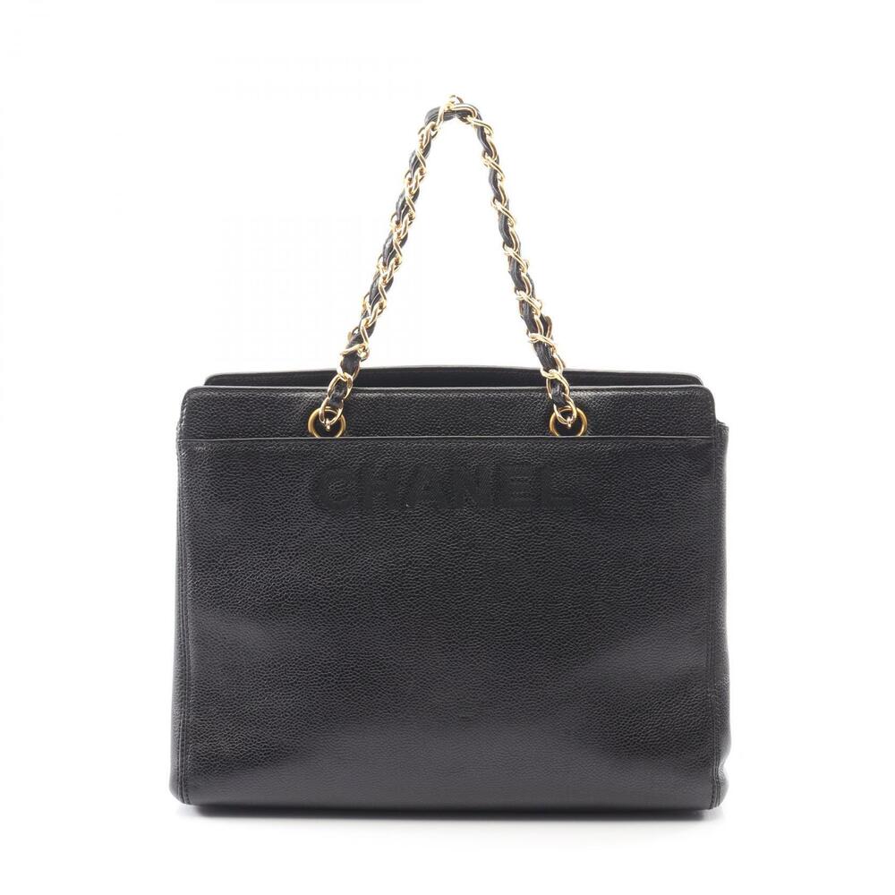 Chanel Handbag Leather Calfskin Cowhide Black